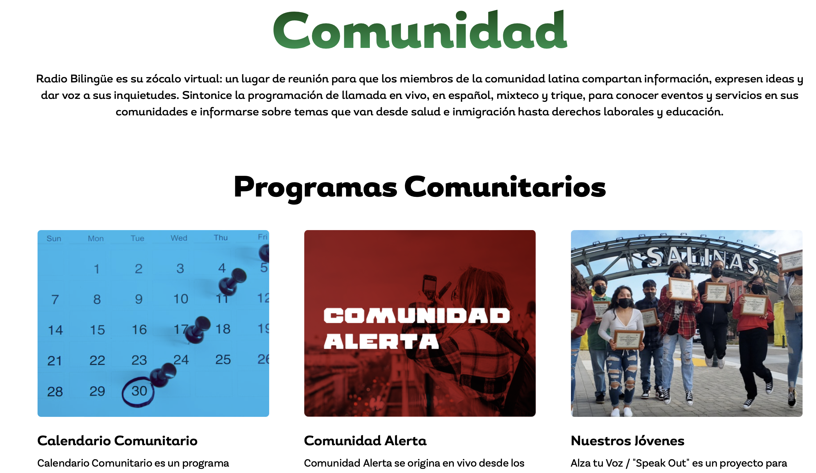 Radio Bilingüe lanza un nuevo sitio web